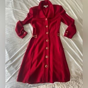St. John collection luxurious red dress